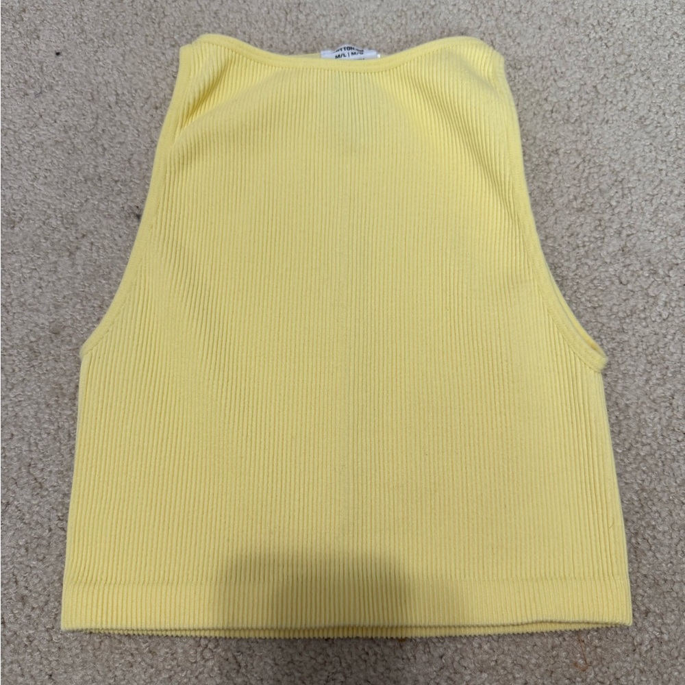 Cotton On Yellow Ribbed Tank Top